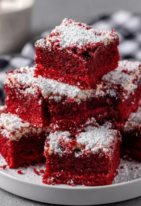 Easy 3-ingredient Red Velvet Truffles Quick Red Velvet Truffle Squares Recipe Homemade Red Velvet Truffle Bars 3-ingredien...