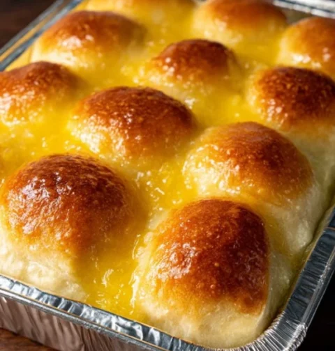 Easy 4-ingredient Dinner Rolls Recipe Buttery Foil Tray Rolls Baking Homemade Butter Dinner Rolls Tin Foil Quick Buttery R...