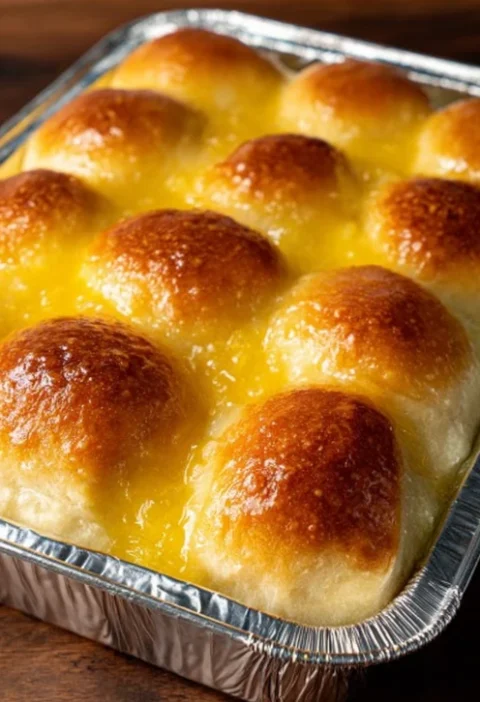 Easy 4-ingredient Dinner Rolls Recipe Buttery Foil Tray Rolls Baking Homemade Butter Dinner Rolls Tin Foil Quick Buttery R...