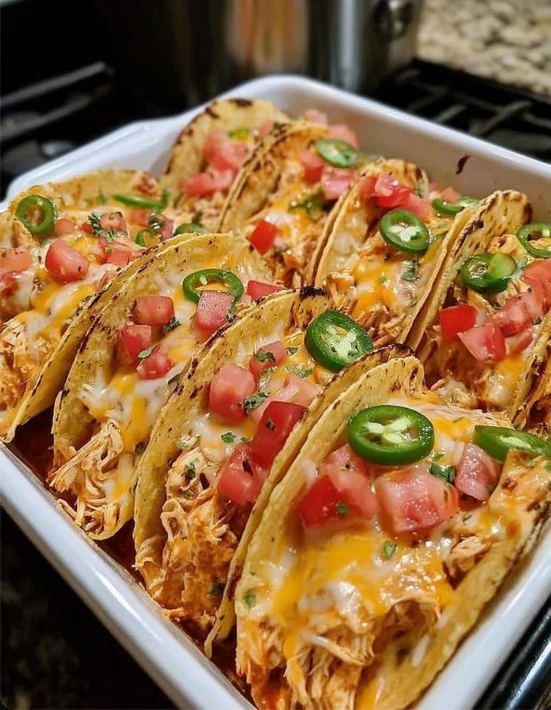 Easy Baked Chicken Taco Recipe Homemade Oven Baked Chicken Tacos Healthy Baked Chicken Tacos For Dinner Quick Prep Baked C...