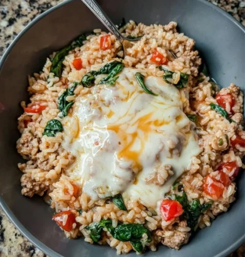 Easy Italian Sausage And Rice Skillet Recipe Best Skillet Meals For Holidays Comfort Food Recipes With Sausage Holiday Tab...