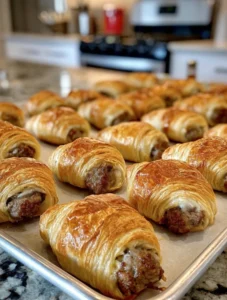 Baked Sausage Cream Cheese Crescents