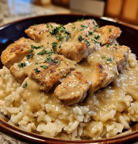 Easy Smothered Chicken And Rice Recipe Smothered Chicken With Rice Casserole Homemade Smothered Chicken And Rice Gluten-fr...