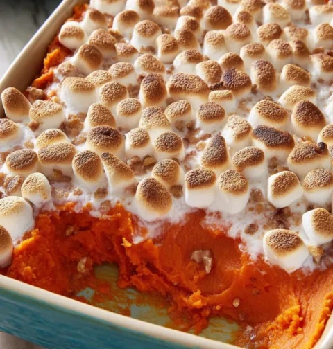 Easy Southern Sweet Potato Casserole Recipe Best Marshmallow Topped Sweet Potato Casserole Traditional Southern Potluck Re...