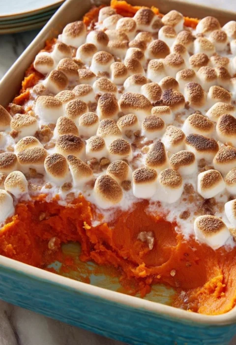Easy Southern Sweet Potato Casserole Recipe Best Marshmallow Topped Sweet Potato Casserole Traditional Southern Potluck Re...