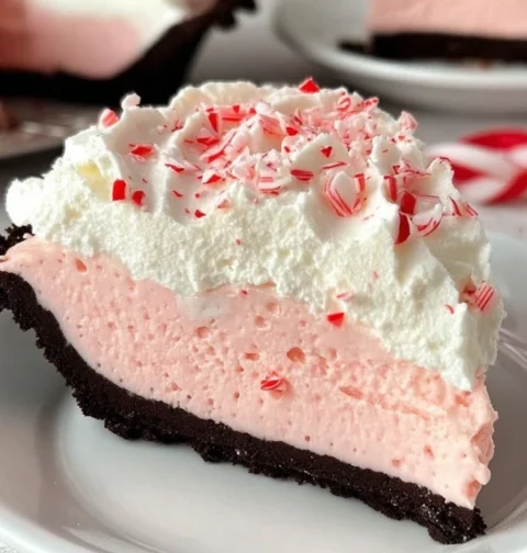 Festive Peppermint Pie Recipe Easy Candy Cane Pie Dessert Holiday Peppermint Pie Ideas Make Candy Cane Delight Pie Pepperm...