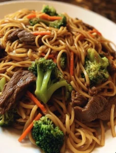 Grandma’s Cozy Beef Lo Mein