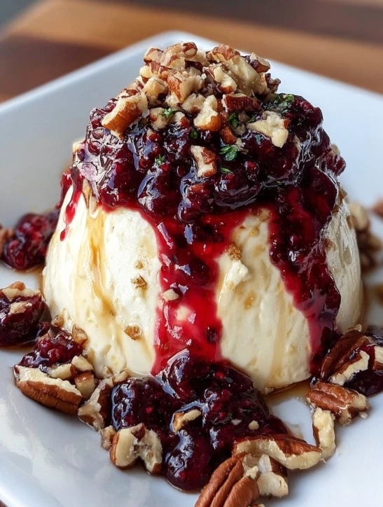 Grandmas Festive Cranberry Pecan Cheese Ball