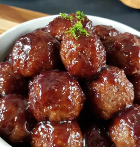 Grandmas Sweet Savory Turkey Teriyaki Meatballs