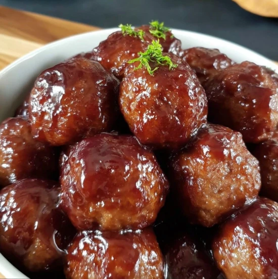 Grandmas Sweet Savory Turkey Teriyaki Meatballs