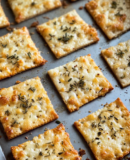 Herbinfused Keto Cheese Crackers