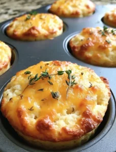 Herb-Infused Low Carb Biscuits in Muffin Tin
