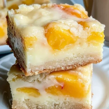 Holiday Table Peaches Cream Bars