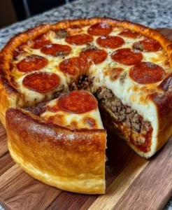 homemade chicago style deep dish pizza