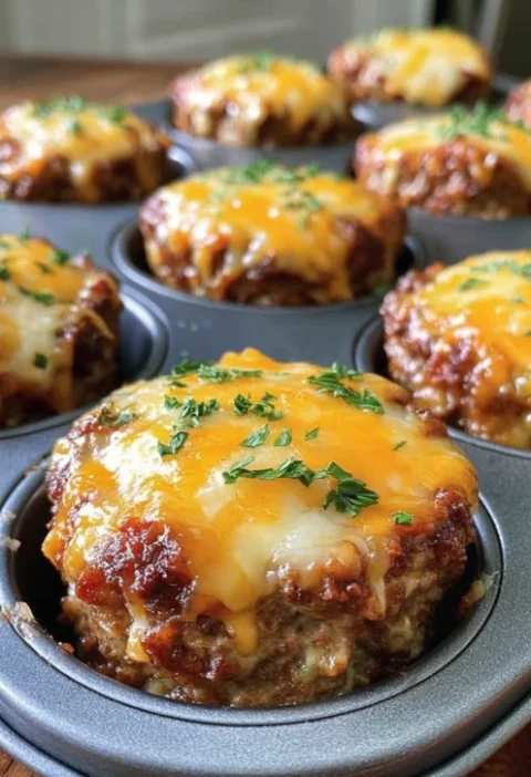 Low Carb Cheesy Meatloaf Bites Recipe Keto Stuffed Meatloaf Appetizers Gluten Free Cheesy Meatloaf Bites Mini Keto Meatloa...