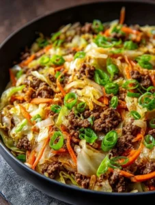 Low Carb Chinese Cabbage and Ground Beef Stir Fry
