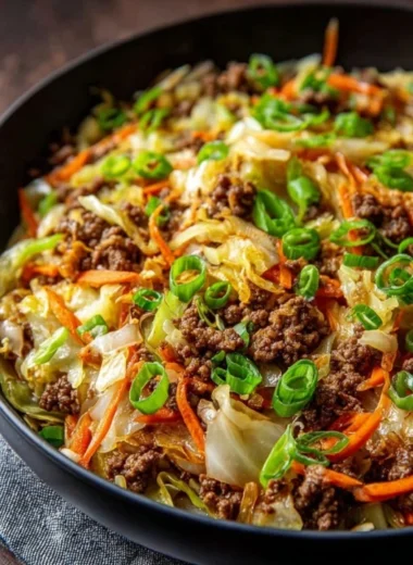 Low Carb Chinese Cabbage Ground Beef Stir Fry