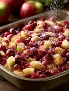 Nana’s Festive Cranberry Apple Holiday Casserole