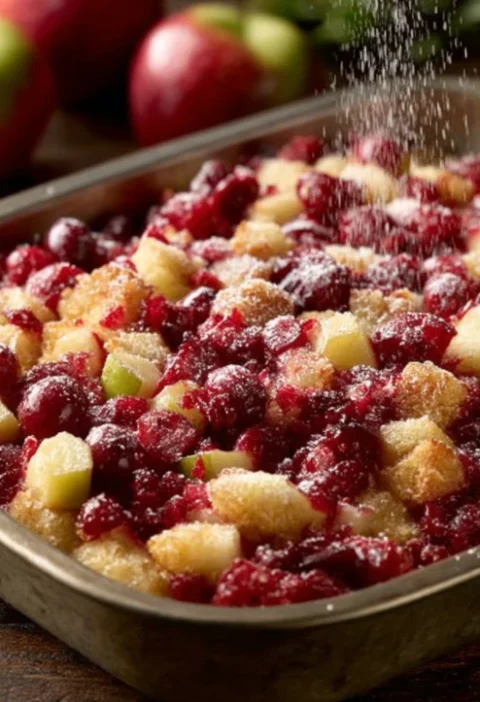 Nana’s Cranberry Apple Casserole Recipe Best Cranberry Apple Holiday Casserole Homemade Cranberry Apple Casserole Festiv...