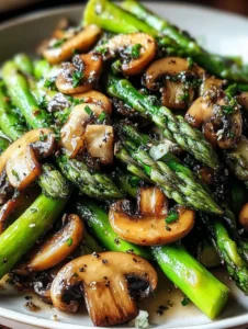 Nana’s Farmhouse Sautéed Asparagus and Mushrooms