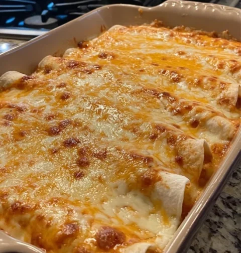 Nana's Homemade White Chicken Enchiladas Recipe Easy Family Favorite White Chicken Enchiladas Best White Sauce For Chicken...
