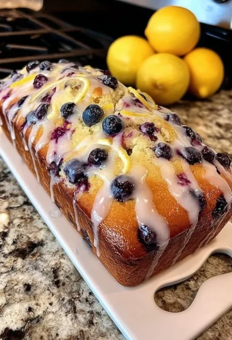 Nana's Lemon Blueberry Loaf Recipe Best Family Lemon Blueberry Bread Homemade Lemon Blueberry Loaf Easy Nana's Favorite Le...