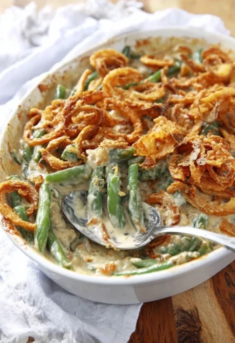 Nana's Secret Green Bean Casserole Recipe Best Green Bean Casserole For Family Gatherings Easy Homemade Green Bean Cassero...
