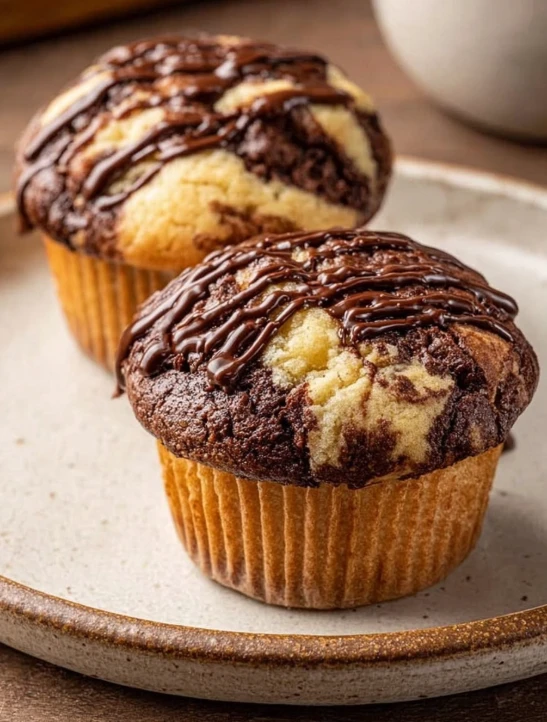 Nanas Sweet Chocolate Swirl Banana Muffins