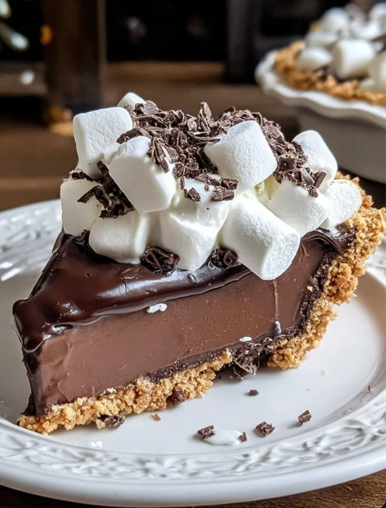 No-Bake Chocolate Marshmallow Pie