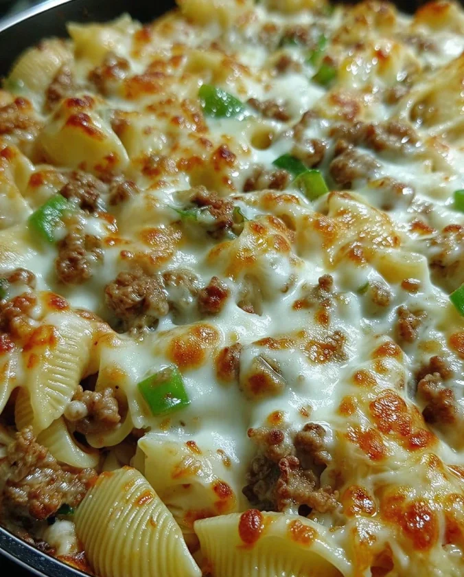 Philly Cheese Steak Casserole Recipe Easy Church Supper Casserole Warm Philly Cheese Steak Bake Best Cheese Steak Casserol...