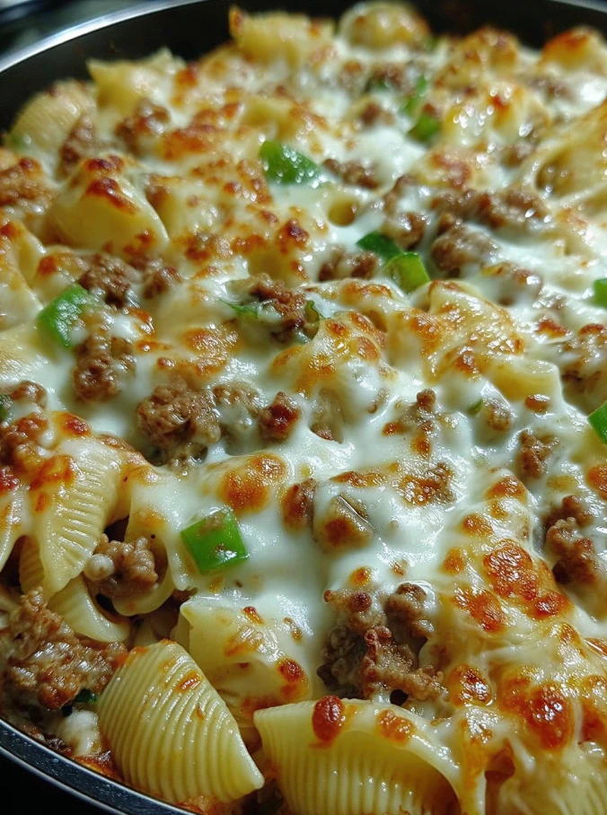 Warm Church-Supper Philly Cheese Steak Casserole