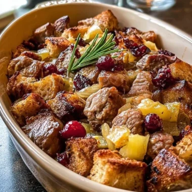 Slowcooked Pork Cranberry Casserole