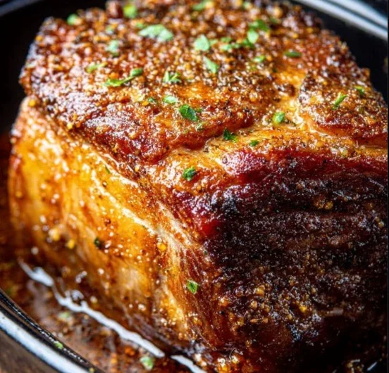 Slow Cooker 3ingredient Maple Mustard Pork Roast