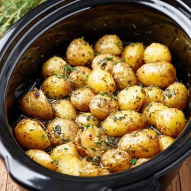 Slow Cooker 4ingredient Garlic Parmesan Potatoes