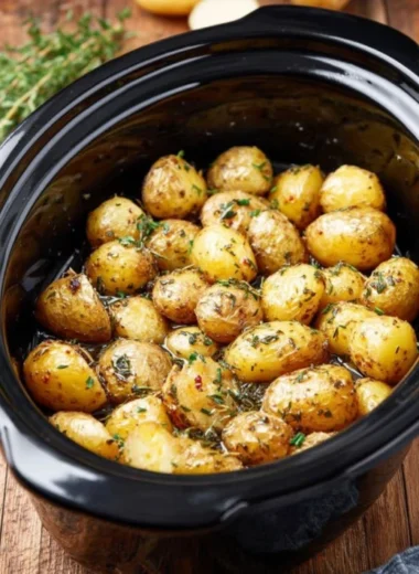 Slow Cooker 4ingredient Garlic Parmesan Potatoes