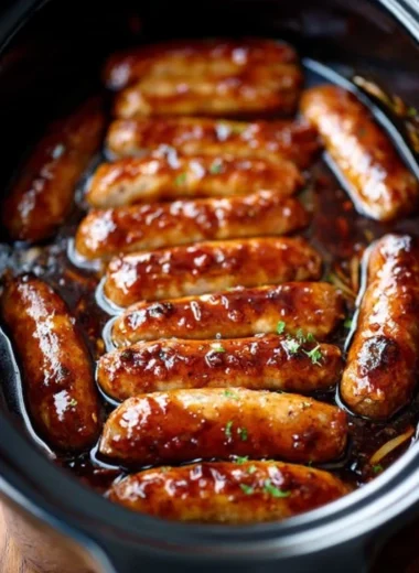 Slow Cooker 4ingredient Honey Garlic Sausages