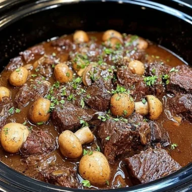 Slow Cooker Beef Bourguignon