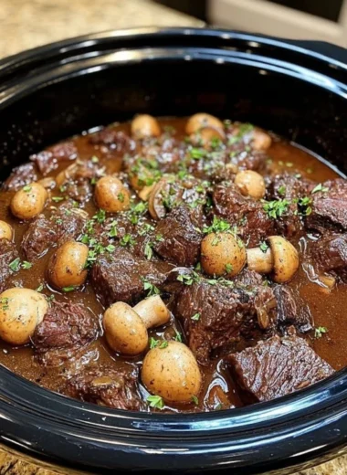 Slow Cooker Beef Bourguignon