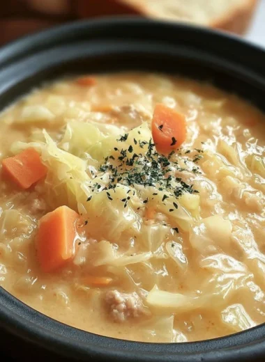 Slow Cooker Creamy Cabbage Soup
