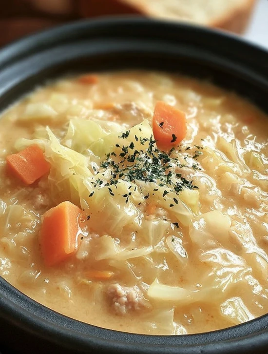 Slow Cooker Creamy Cabbage Soup
