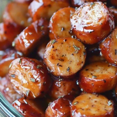 Slow Cooker Honey Mustard Kielbasa Bites