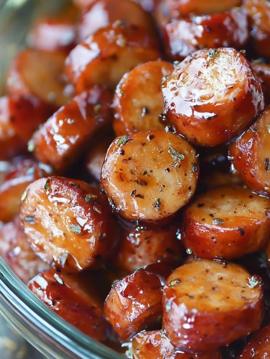 Slow Cooker Honey Mustard Kielbasa Bites