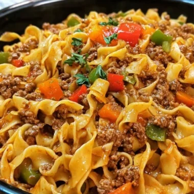 Slow Cooker Italian Drunken Noodle