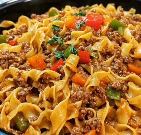 Slow Cooker Italian Drunken Noodle