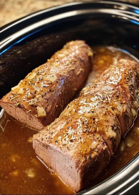 Slow Cooker Maple Dijon Pork Tenderloin