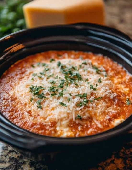 Slow Cooker Tomato Parmesan Soup