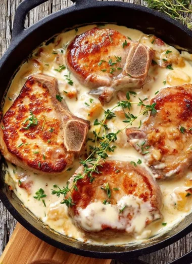 Smothered Pork Chop Scalloped Potato Casserole
