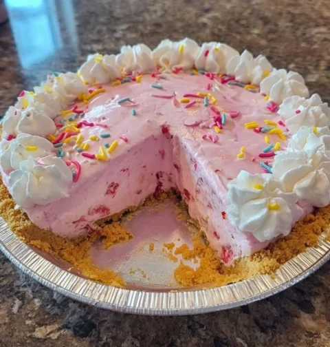 Sunday-Table Kool-Aid Pie Recipe Easy Kool-Aid Pie For Family Dinner Homemade Comfort Kool-Aid Pie Best Kool-Aid Pie Sunda...