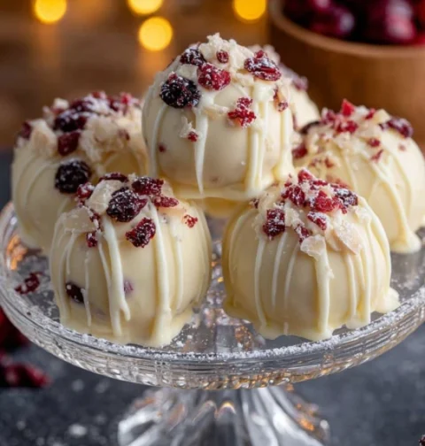 White Chocolate Cranberry Bombs Recipe Best Cranberry White Chocolate Holiday Bombs Holiday Table Dessert Cranberry Bombs ...