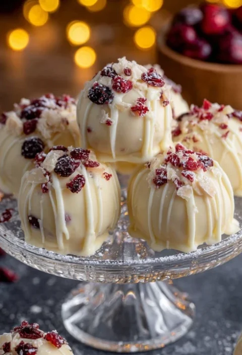 White Chocolate Cranberry Bombs Recipe Best Cranberry White Chocolate Holiday Bombs Holiday Table Dessert Cranberry Bombs ...